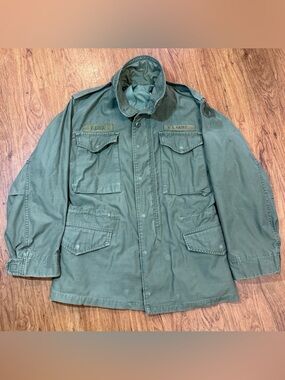 Vintage 1965 M-65 Military Field Jacket Army Green Lined 100% Authentic